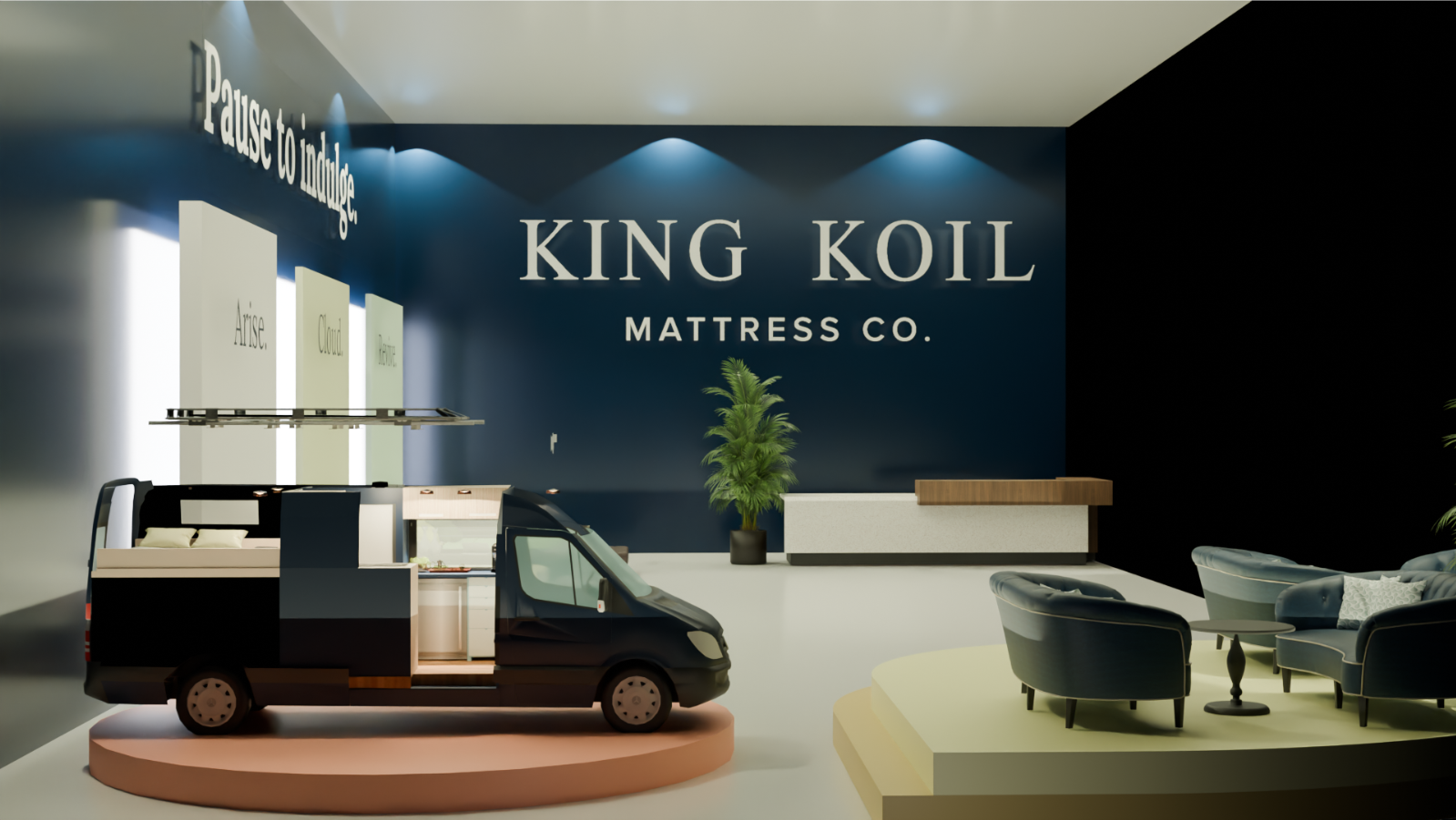 King Koil showroom 3D study 01